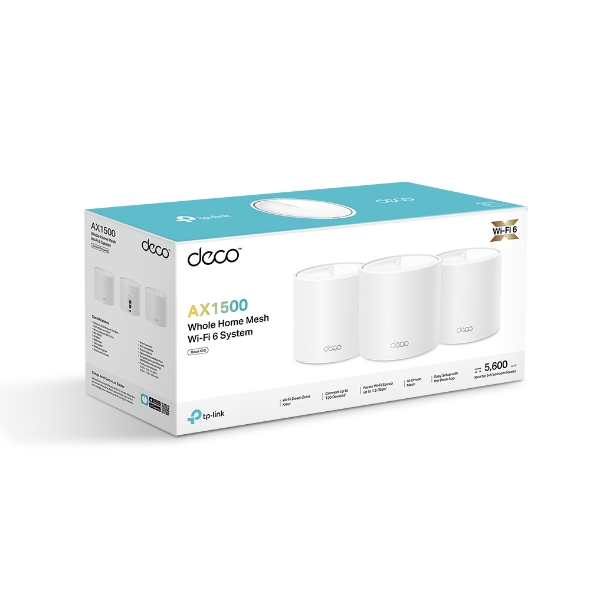 TP-Link AX1500 Whole Home Mesh Wi-Fi 6 System (Pack of 3) Deco X10