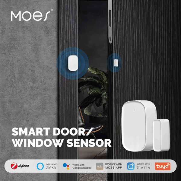 Tuya ZigBee Window Door Alarm Sensor, Smart Home Security Contact Detector