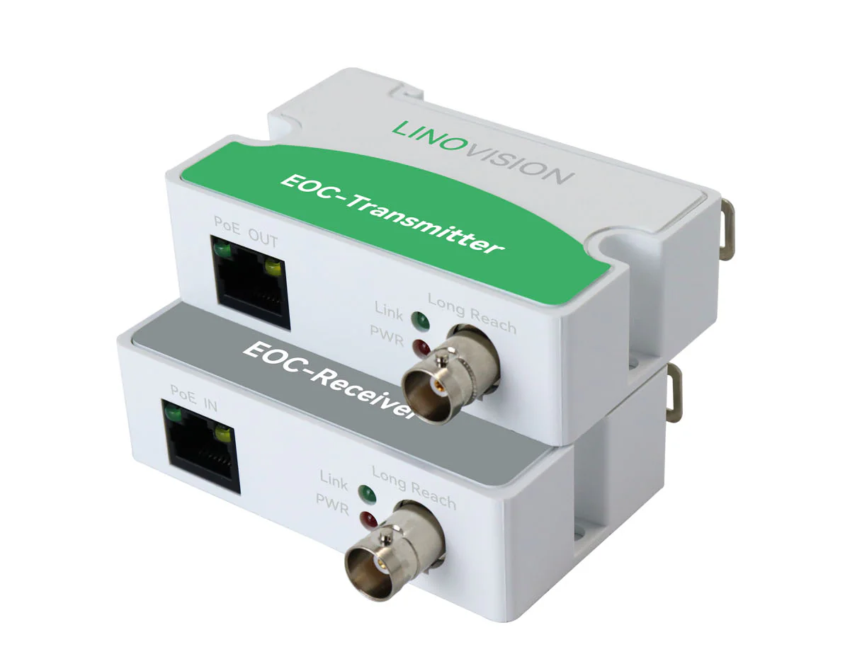 Linovision PoE + Ethernet over Coax (EOC) Converter